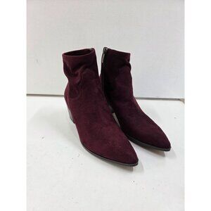 Franco Sarto Women's Ankle Boots Maroon Size 7.5